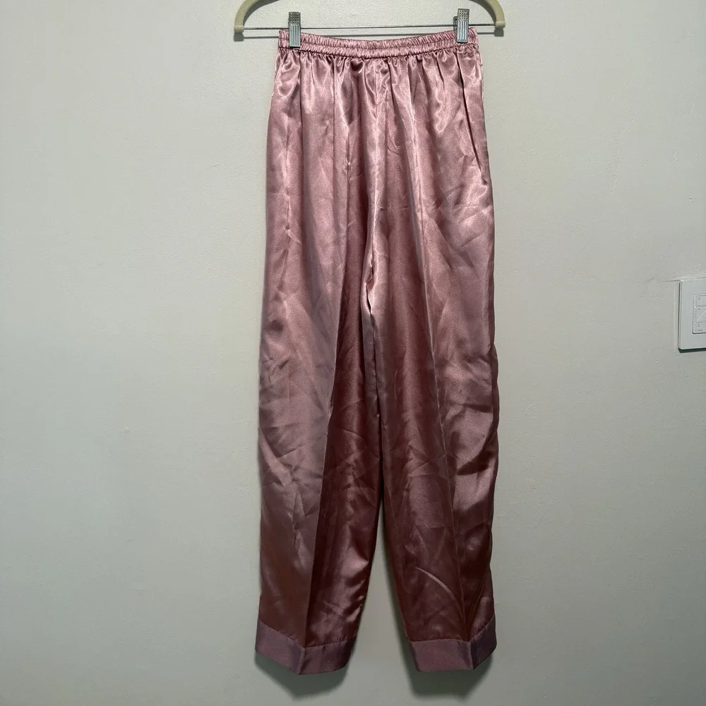 Victoria's Secret Gold Label NWT Vintage Pink Satin Pajama Lounge Set